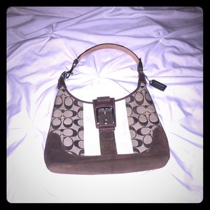 Coach Handbag - suede & leather